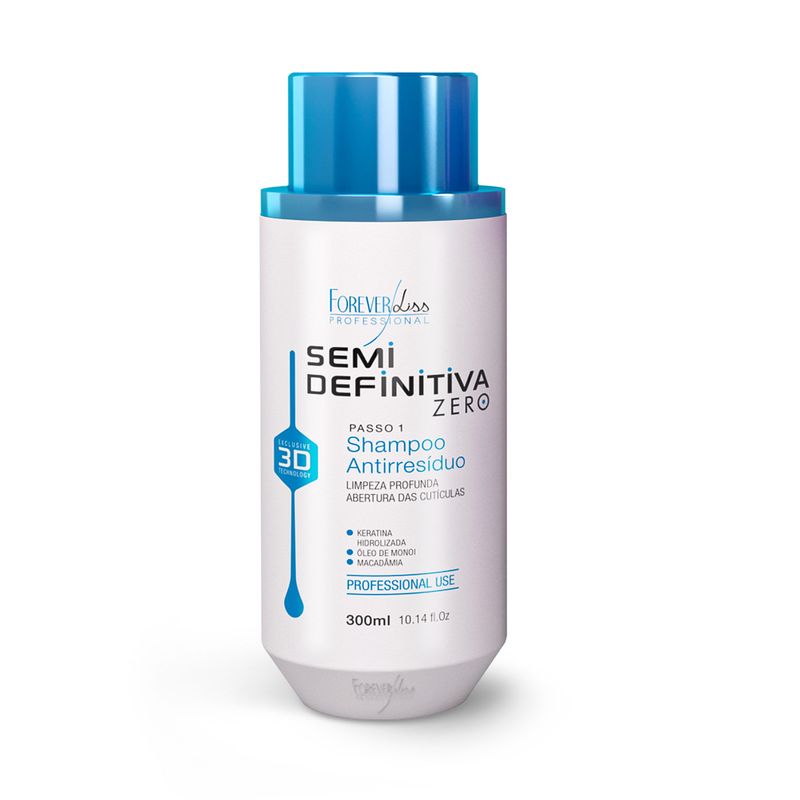 Shampoo Anti Resíduo Semi Definitiva 3d Forever Liss 300ml